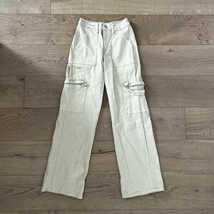 Cream Cargo Pants